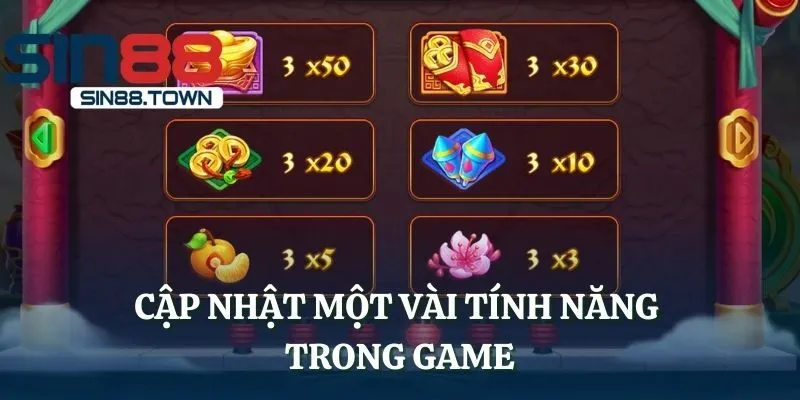 Cập nhật một vài tính năng trong game